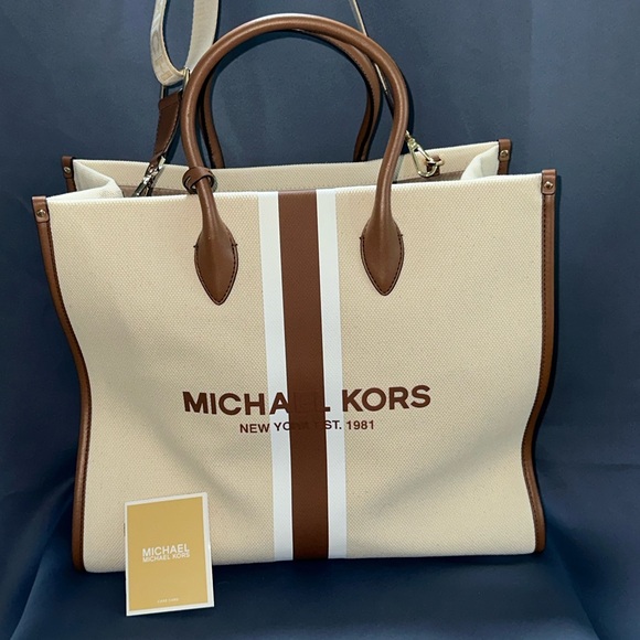 Michael Kors Mirella Large Canvas Tote Bag - Picture 1 of 10
